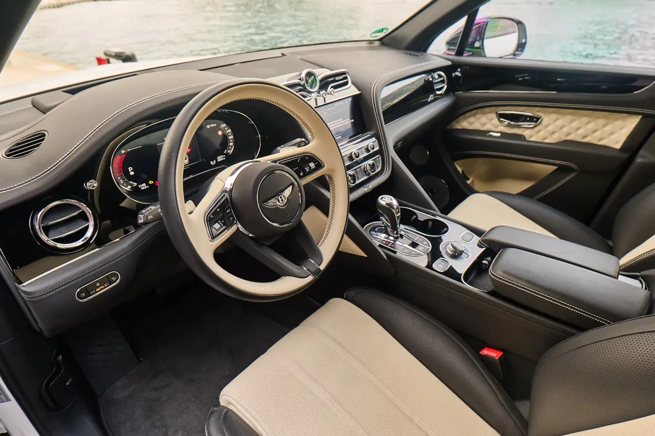 Bentley Bentayga V8-S 2024, rear view — Luxury Car Rental Switzerland, Switzerland. Bentley Bentayga V8-S in Switzerland The Bentley Bentayga V8-S is available for rental in…