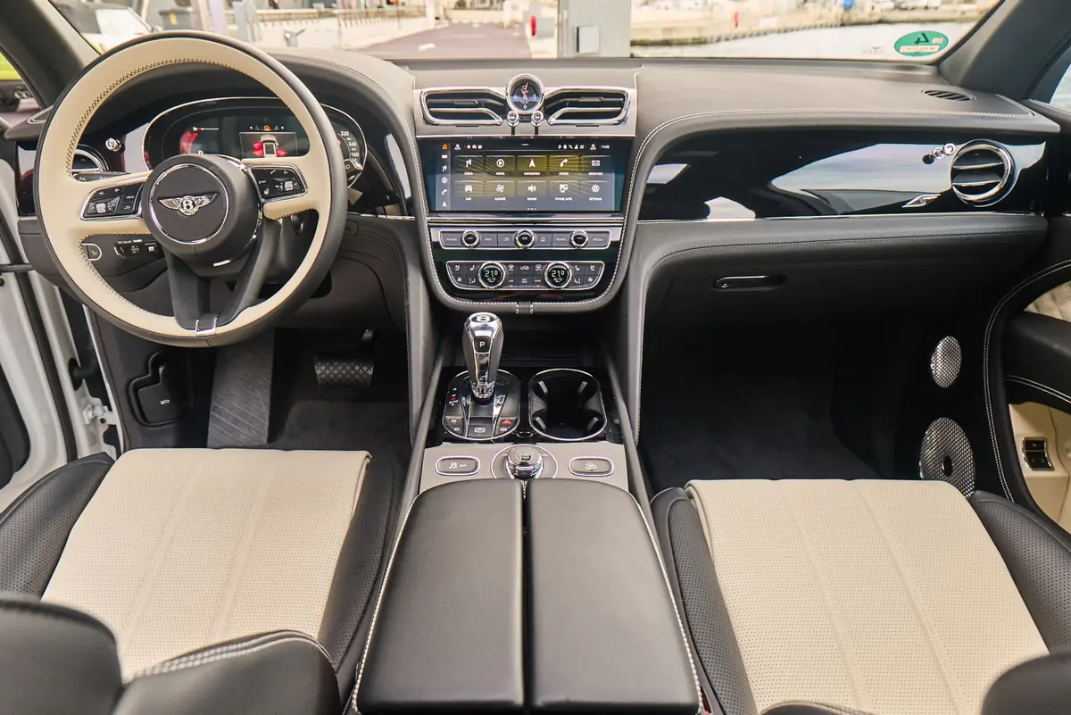 Bentley Bentayga V8-S 2024, dashboard — Luxury Car Rental Switzerland, Switzerland. Bentley Bentayga V8-S in Switzerland The Bentley Bentayga V8-S is available for rental in…