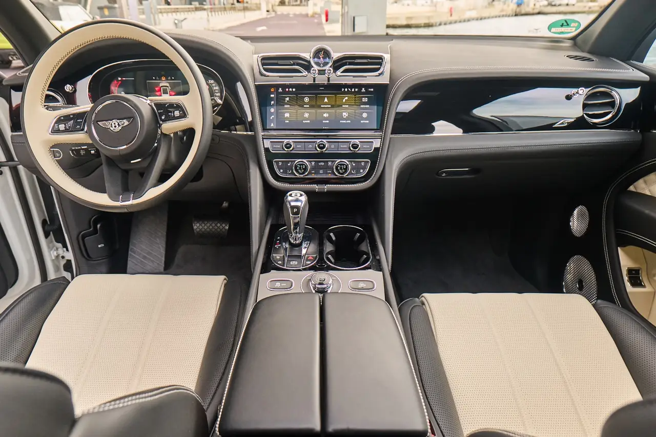 Bentley Bentayga V8-S 2024, dashboard — Luxury Car Rental Switzerland, Switzerland. Bentley Bentayga V8-S in Switzerland The Bentley Bentayga V8-S is available for rental in…