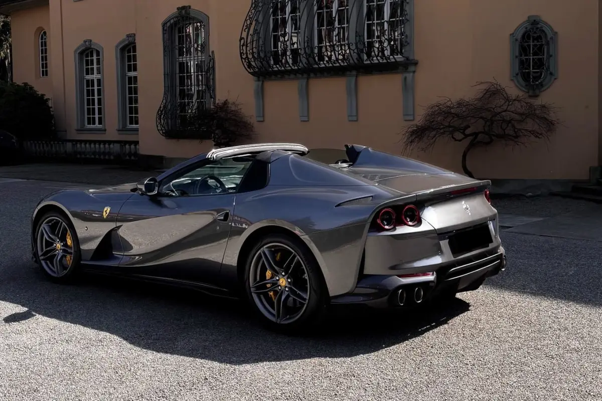 Ferrari 812 GTS 2024, front view — Luxury Car Rental Switzerland, Switzerland. Ferrari 812 GTS in Switzerland The Ferrari 812 GTS is available for rental in Switzerland…