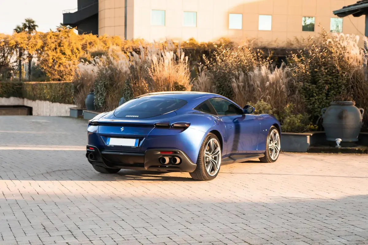 Ferrari Roma 2025, front view — Luxury Car Rental Switzerland, Switzerland. Ferrari Roma in Switzerland The Ferrari Roma offered for rental in Switzerland is the…