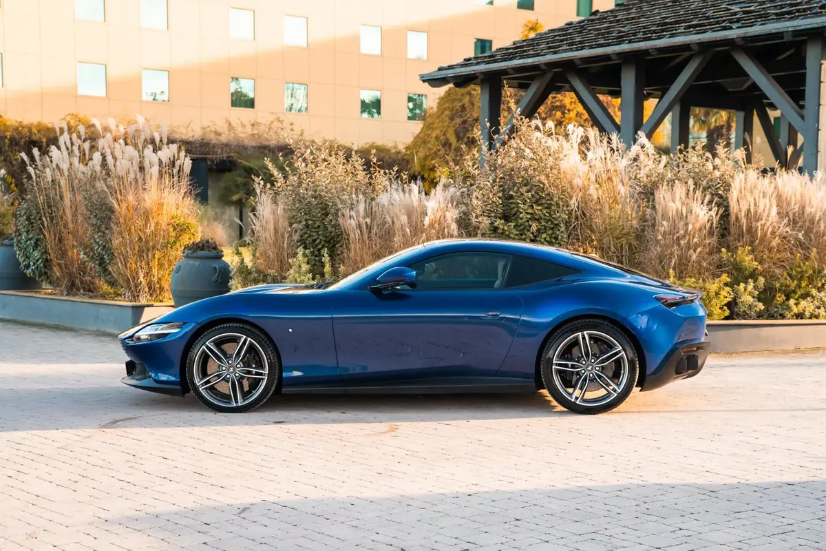 Ferrari Roma 2025, rear view — Luxury Car Rental Switzerland, Switzerland. Ferrari Roma in Switzerland The Ferrari Roma offered for rental in Switzerland is the…