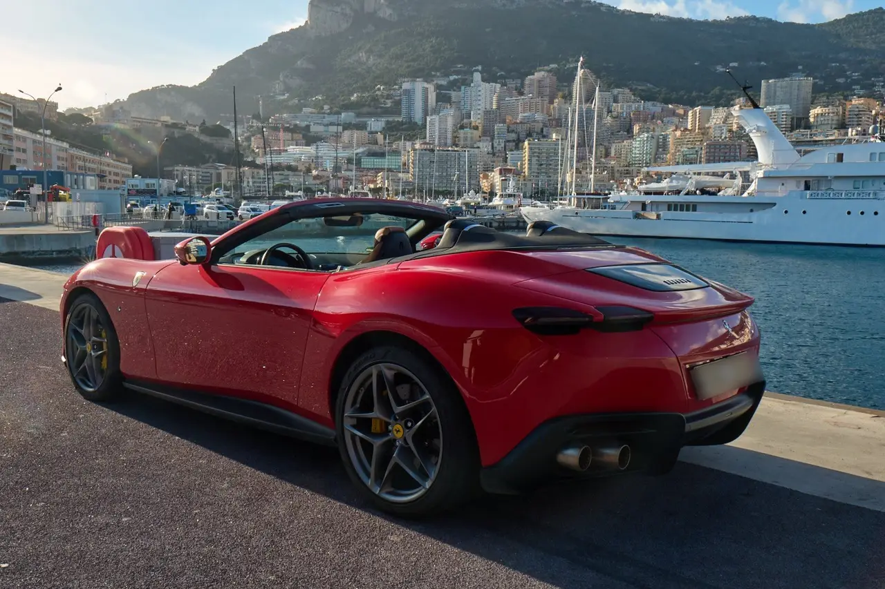 Ferrari Roma Spider 2024, front view — Luxury Car Rental Switzerland, Switzerland. Ferrari Roma Spider in Switzerland The Ferrari Roma Spider 2024 is available for rental…
