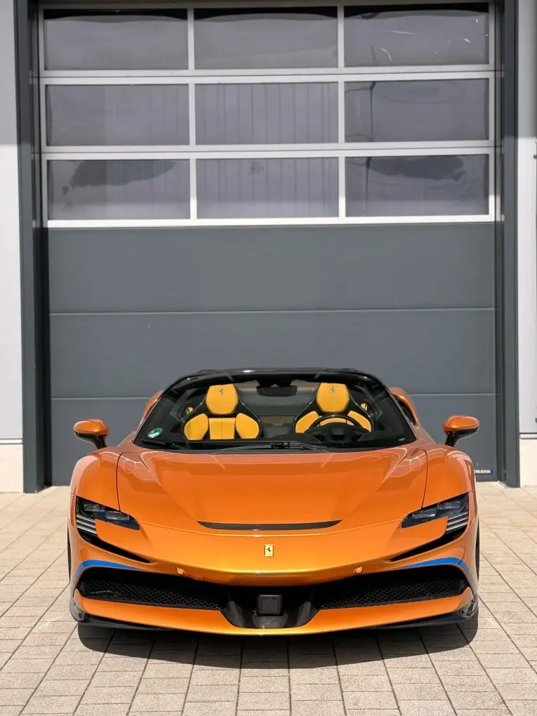 Ferrari SF90 Spider Tailor Made 2025, вид спереди — Luxury Car Rental Switzerland, Switzerland. Ferrari SF90 Spider Tailor Made в Switzerland Ferrari SF90 Spider Tailor Made 2025 года…