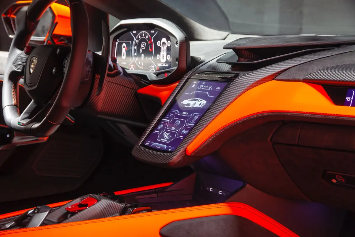 Lamborghini Revuelto 2026, dashboard — Luxury Car Rental Switzerland, Switzerland. Lamborghini Revuelto in Switzerland The Lamborghini Revuelto 2026 is available to rent in…
