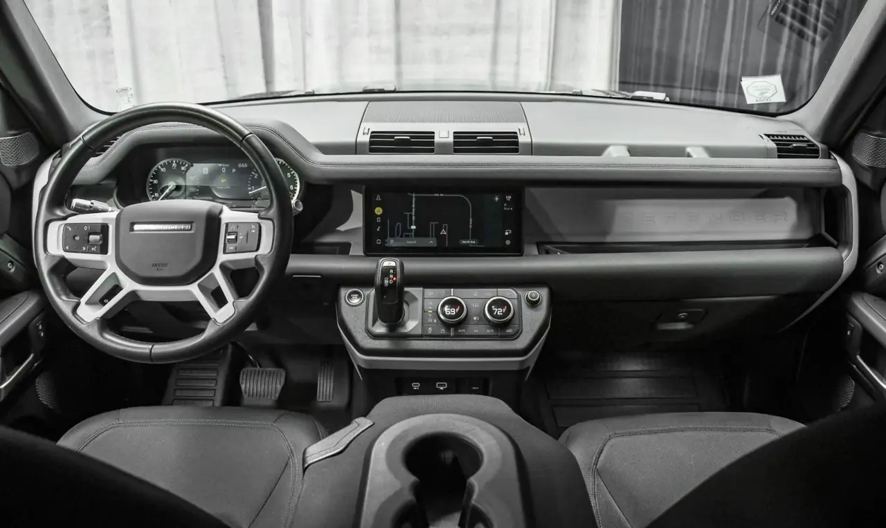 Land Rover Defender X-Dynamic 7 seater 2024, dashboard — Luxury Car Rental Switzerland, Switzerland. Land Rover Defender X-Dynamic 7 seater in Switzerland The Land Rover Defender X-Dynamic 7…