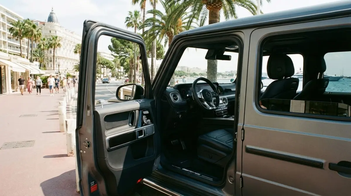 Mercedes Benz G63 2023, Armaturenbrett — Luxury Car Rental Switzerland, Switzerland. Mercedes Benz G63 in Switzerland Der Mercedes Benz G63 aus dem Jahr 2023 kann in…