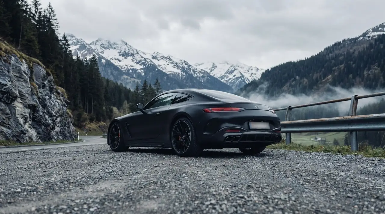 Mercedes Benz GT63 AMG Coupe 2024, Frontansicht — Luxury Car Rental Switzerland, Switzerland. Mercedes Benz GT63 AMG Coupe in Switzerland Das Mercedes Benz GT63 AMG Coupe aus dem…