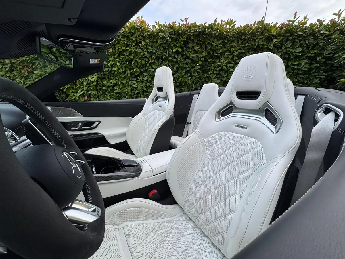 Mercedes Benz SL 63 AMG 2025, exterior — Luxury Car Rental Switzerland, Switzerland. Mercedes Benz SL 63 AMG in Switzerland The Mercedes Benz SL 63 AMG, model year 2025, is…