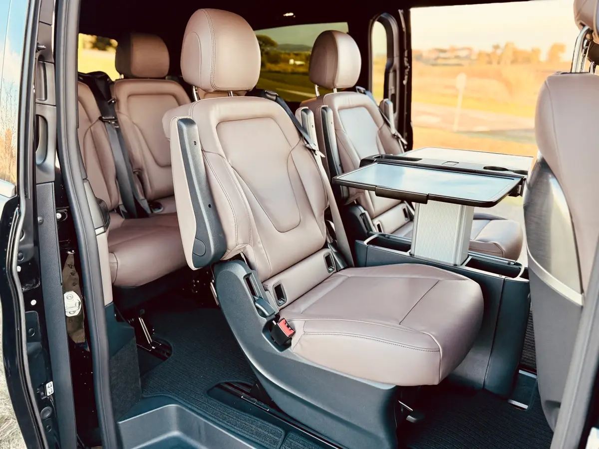 Mercedes Benz V300 4x4 XL Exclusive 7 seats 2025, rear view — Luxury Car Rental Switzerland, Switzerland. Mercedes Benz V300 4x4 XL Exclusive 7 seats in Switzerland The Mercedes Benz V300 4x4 XL…