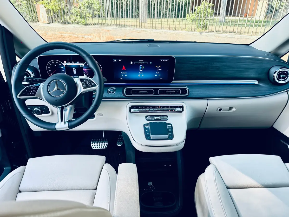 Mercedes Benz V300 4x4 XL VIP (Captain, 7 seat) 2025, rear view — Luxury Car Rental Switzerland, Switzerland. Mercedes Benz V300 4x4 XL VIP (Captain, 7 seat) in Switzerland The Mercedes Benz V300 4x4…