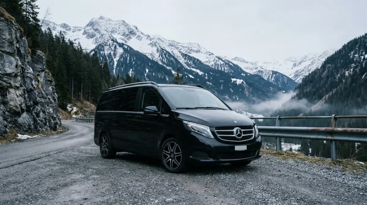 Mercedes Benz V300 8 seats 2025 — Luxury Car Rental Switzerland, Switzerland. Mercedes Benz V300 8 seats in Switzerland Der Mercedes Benz V300 8 seats steht in…