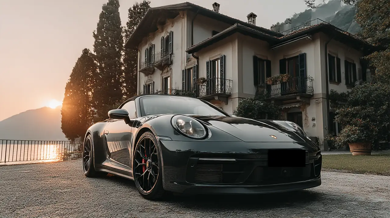 Porsche 992 Carrera 4 GTS Cabrio 2024, rear view — Luxury Car Rental Switzerland, Switzerland. Porsche 992 Carrera 4 GTS Cabrio in Switzerland The Porsche 992 Carrera 4 GTS Cabrio is…