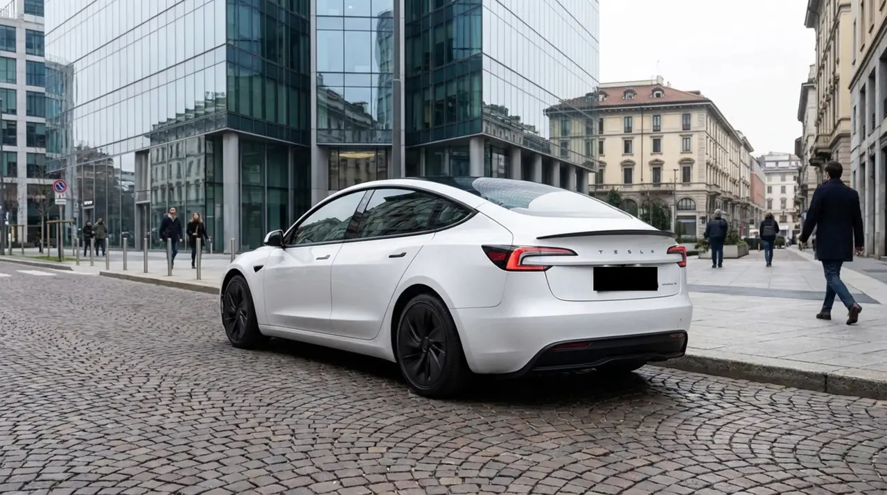 Tesla Model 3 Performance 2026, exterior — Luxury Car Rental Switzerland, Switzerland. Tesla Model 3 Performance in Switzerland The Tesla Model 3 Performance 2026 is available…