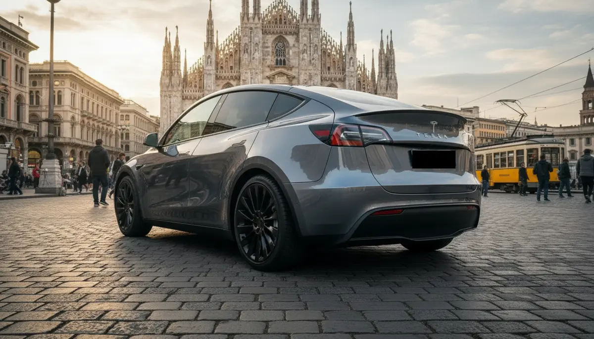 Tesla Model Y Long Range 2023, exterior — Luxury Car Rental Switzerland, Switzerland. Tesla Model Y Long Range in Switzerland The Tesla Model Y Long Range is available to rent…